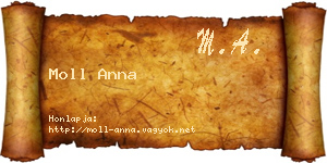 Moll Anna névjegykártya